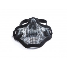 Mesh mask metal Black Skull
