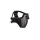 Mesh mask, cheek pad, metal lower half Black